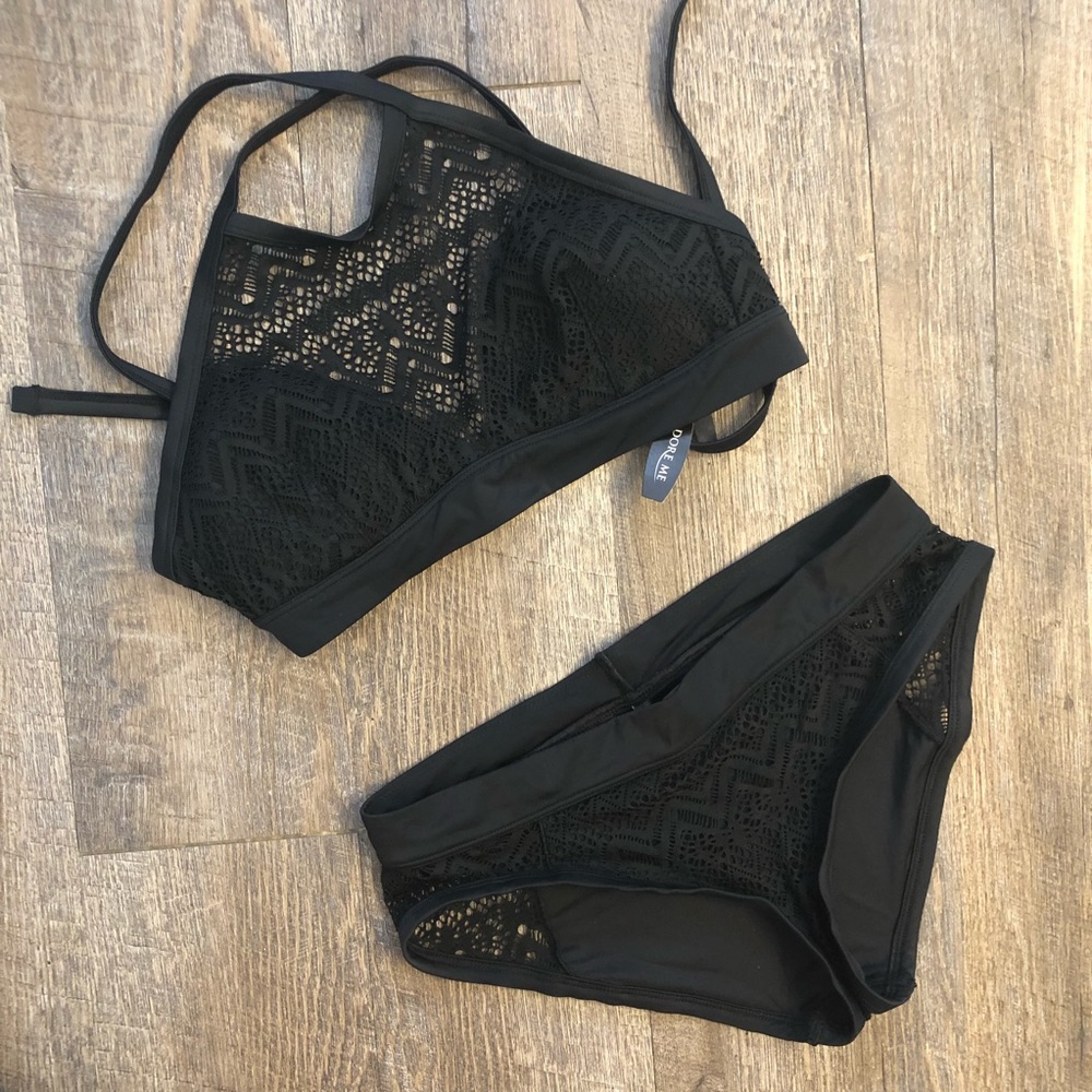 NWT Adore Me Black Veronna Hipster Bikini - M